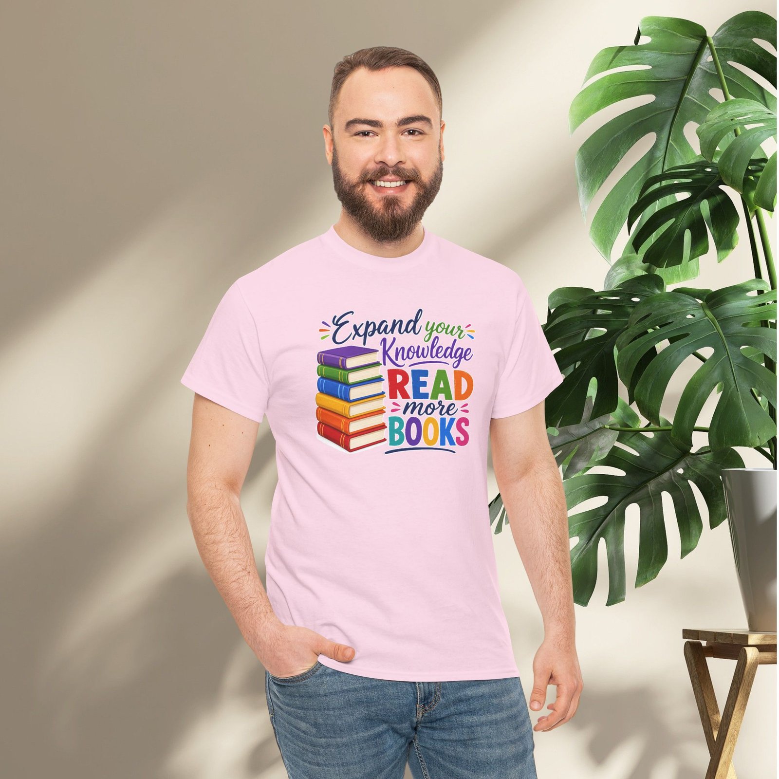 "Expand Your Knowledge" Read More Books T-Shirt - Image 39