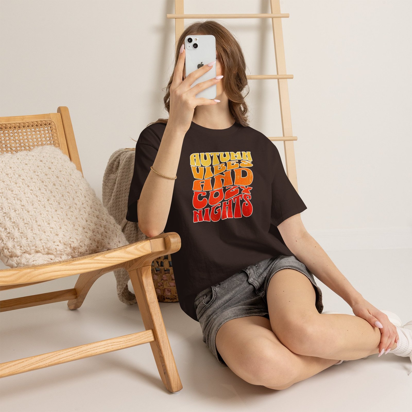 Autumn Vibes Cozy Nights Unisex T-Shirt - Image 20