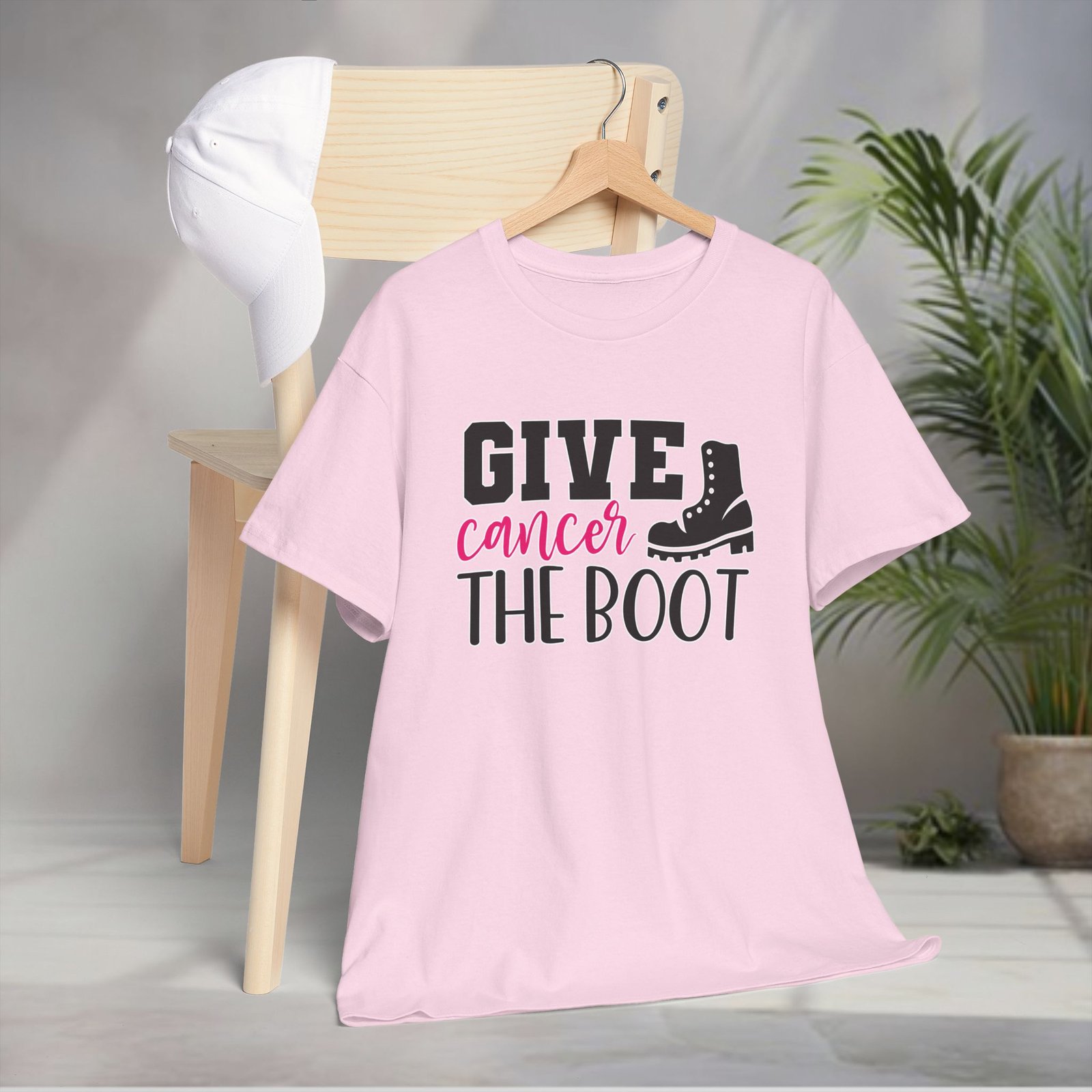 Give Cancer the Boot T-Shirt — Breast Cancer Awareness - Image 39