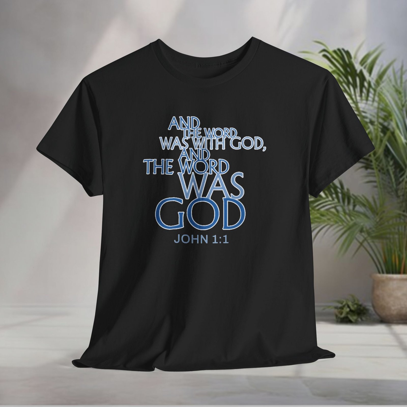 "The Word Was God" John 1:1 Unisex Scripture T-Shirt - Image 20