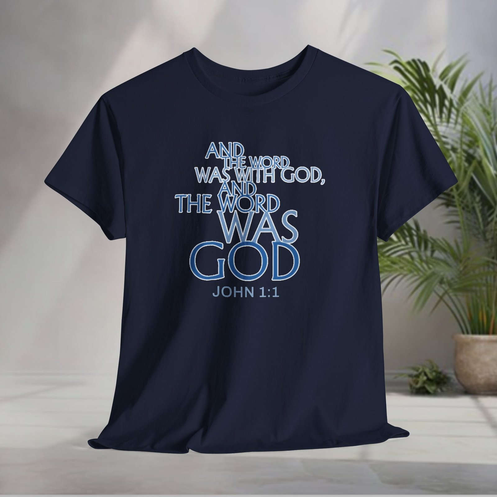 "The Word Was God" John 1:1 Unisex Scripture T-Shirt - Image 28