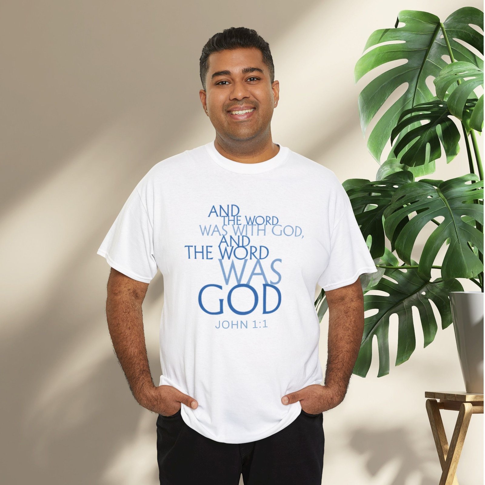 "The Word Was God" John 1:1 Unisex Scripture T-Shirt - Image 13