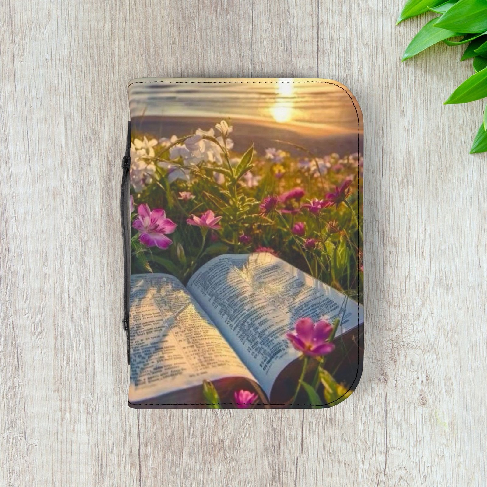 Moments with God at Sunrise Floral Bible Cover - Image 11