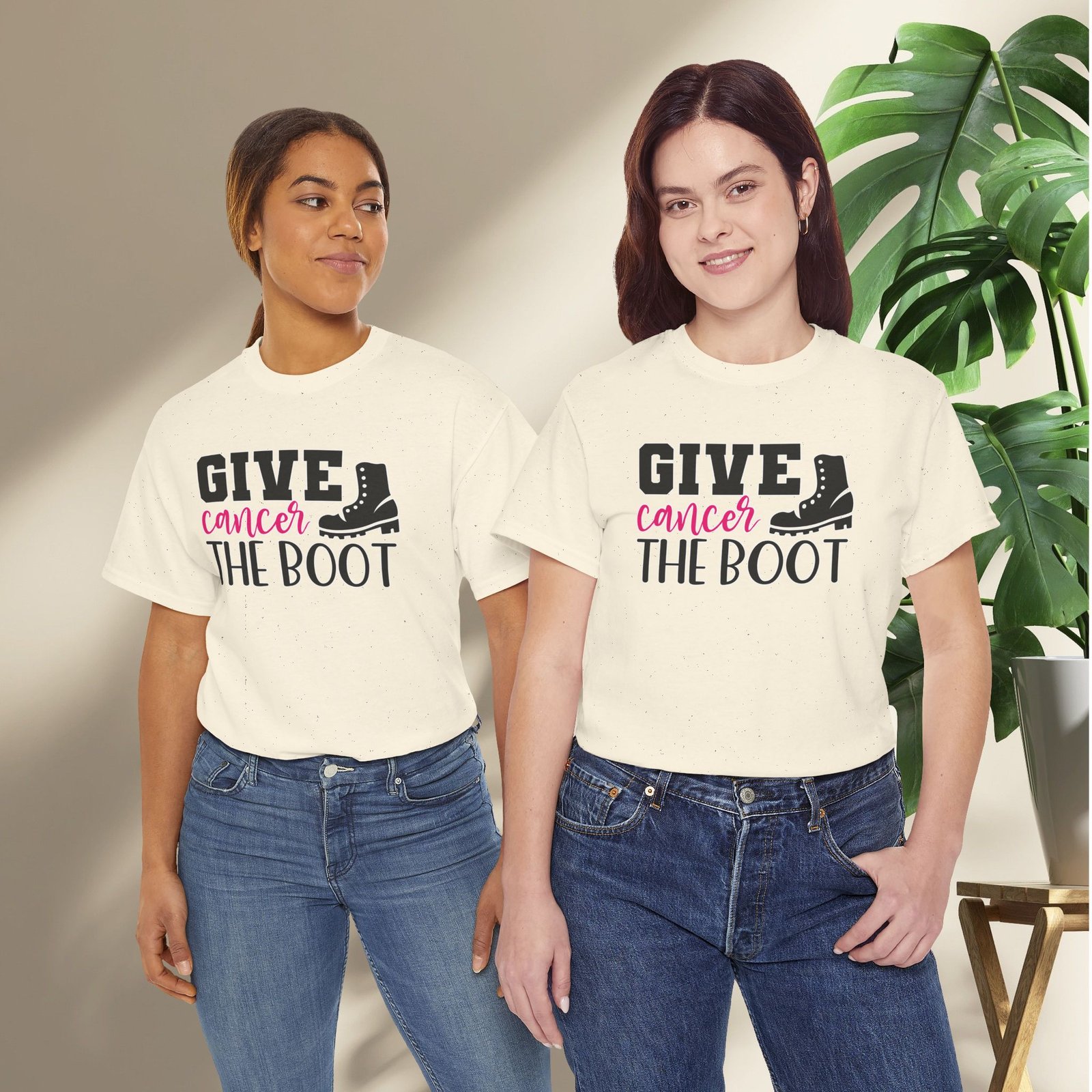 Give Cancer the Boot T-Shirt — Breast Cancer Awareness - Image 22