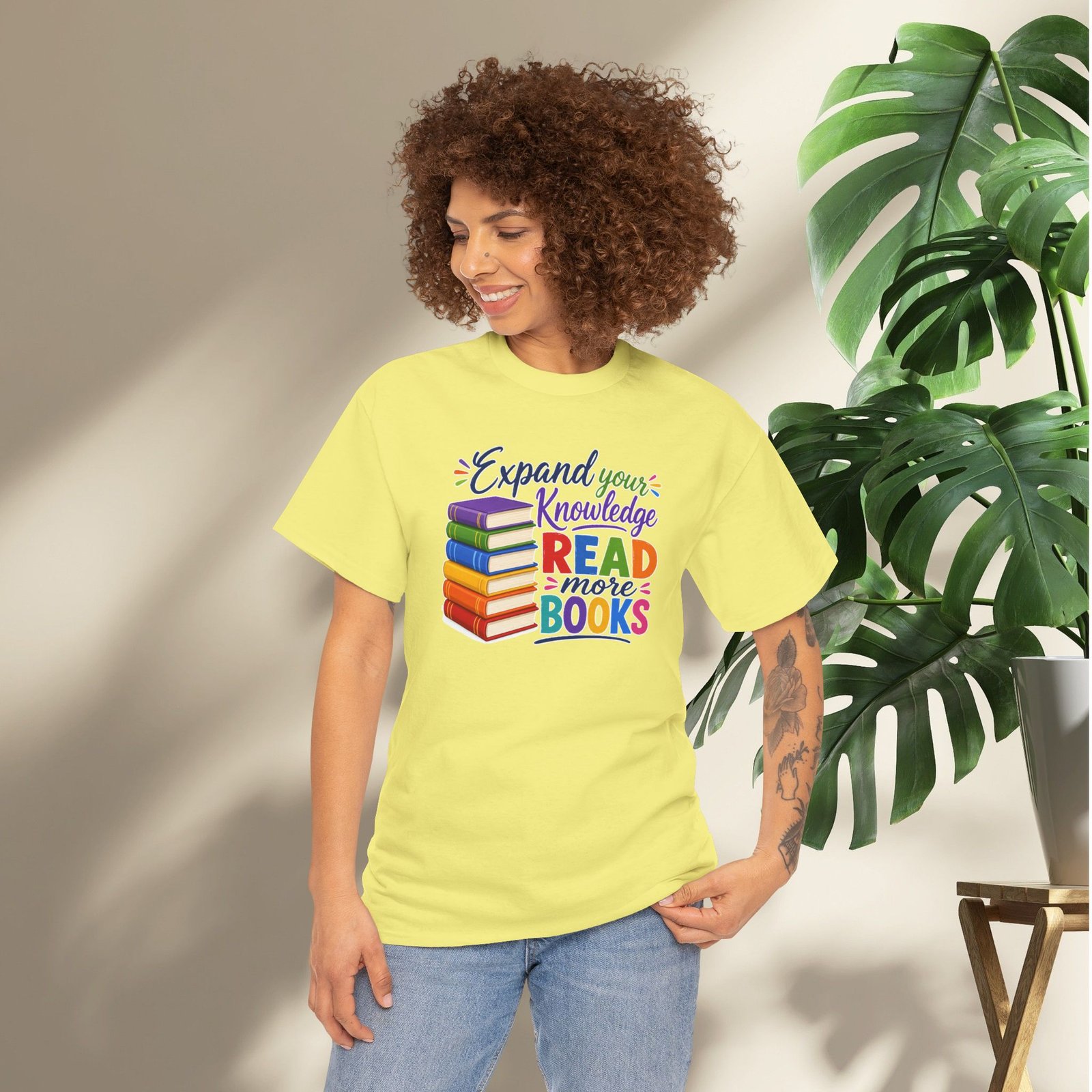"Expand Your Knowledge" Read More Books T-Shirt - Image 24