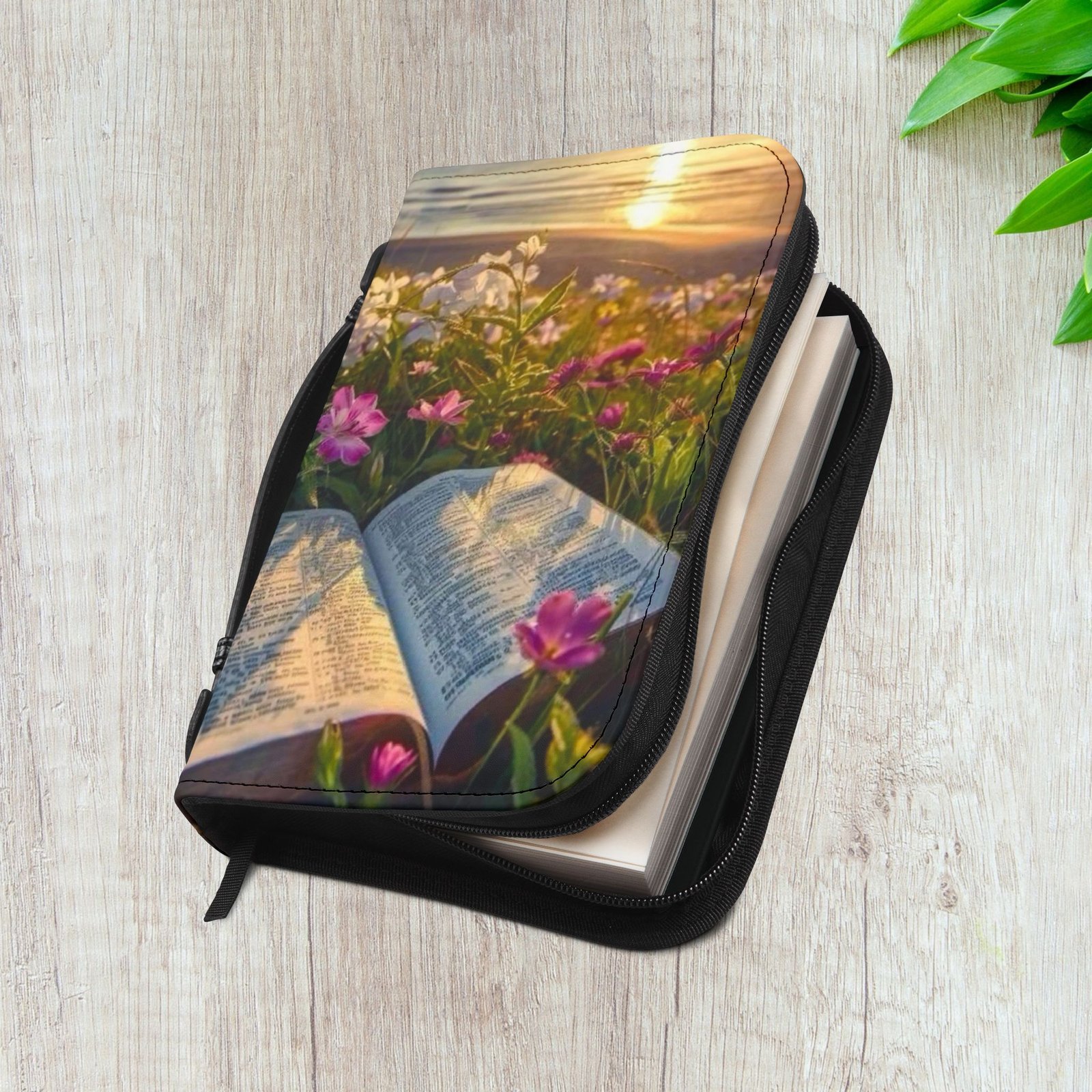 Moments with God at Sunrise Floral Bible Cover - Image 5