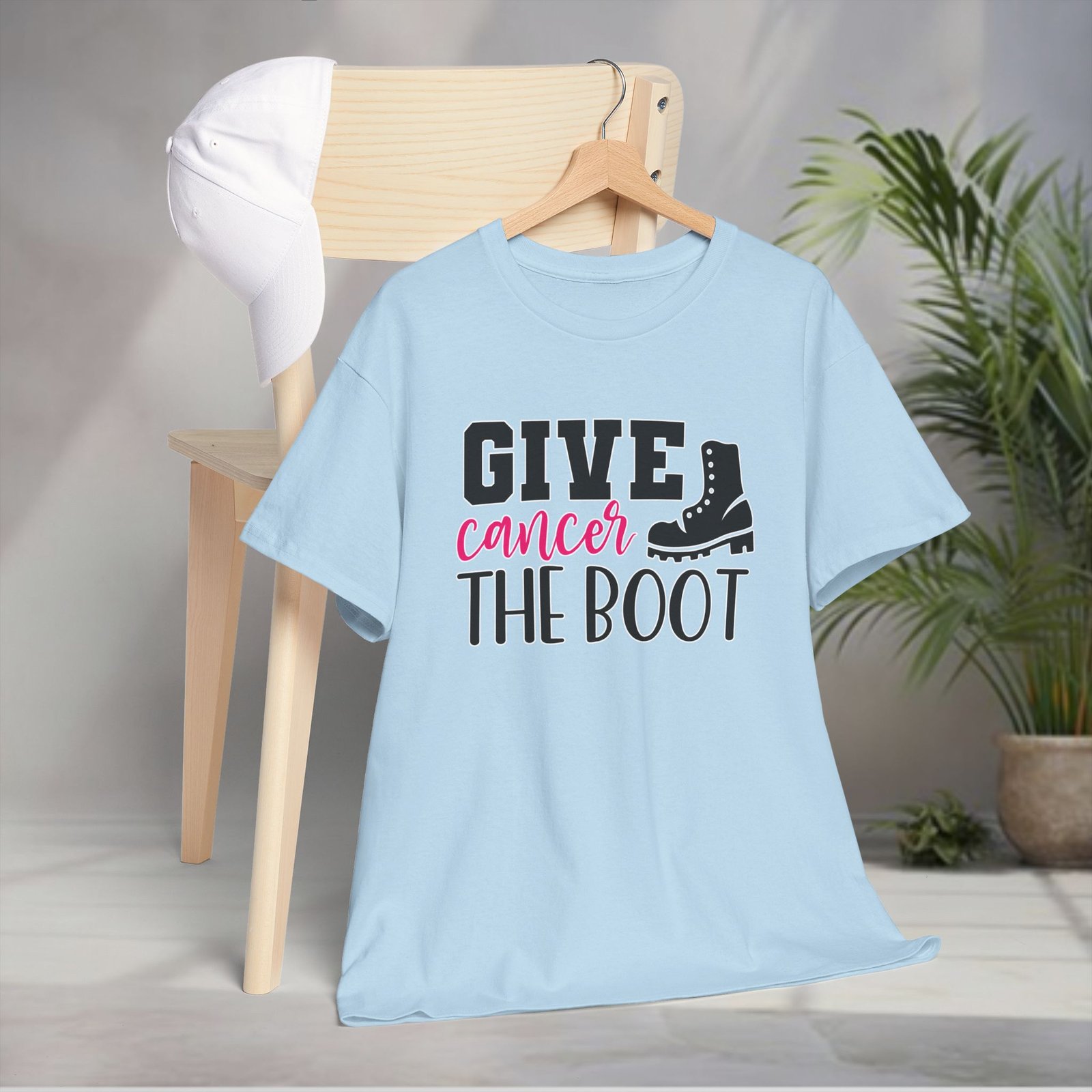 Give Cancer the Boot T-Shirt — Breast Cancer Awareness - Image 32
